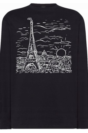 Longsleeve męski nadruk WIEŻA EIFFLA r.L