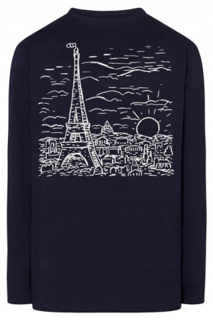 Longsleeve męski nadruk WIEŻA EIFFLA r.M