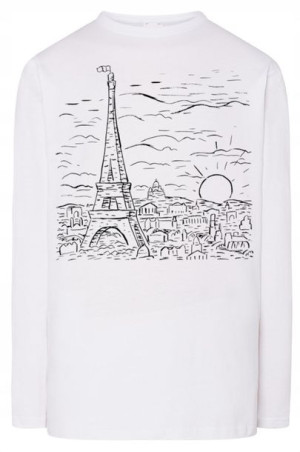 Longsleeve męski nadruk WIEŻA EIFFLA r.XL