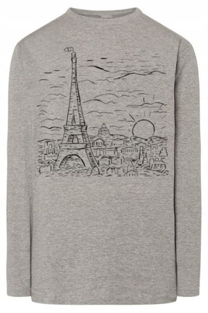 Longsleeve męski nadruk WIEŻA EIFFLA r.XXL