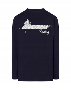 Longsleeve męski nadruk ŻEGLOWANIE SAILING r.XS