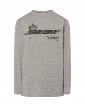 Longsleeve męski nadruk ŻEGLOWANIE SAILING r.XS