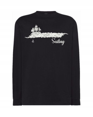 Longsleeve męski nadruk ŻEGLOWANIE SAILING r.XXL