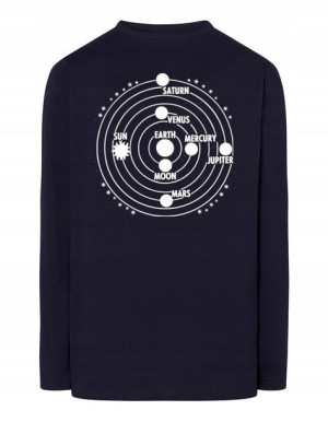 Longsleeve męski nadruk Ziemia PLANETY r.M