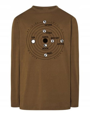 Longsleeve męski nadruk Ziemia PLANETY r.S