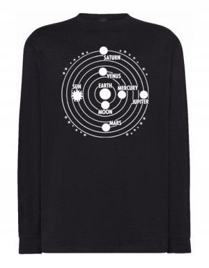 Longsleeve męski nadruk Ziemia PLANETY r.XL