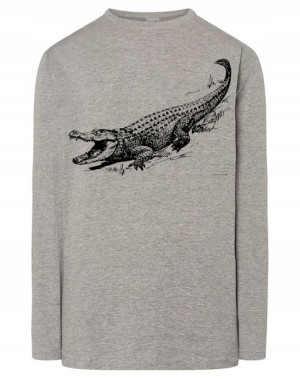 Longsleeve męski nadruk ZWIERZĘ ALIGATOR r.5XL