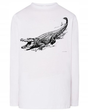 Longsleeve męski nadruk ZWIERZĘ ALIGATOR r.L