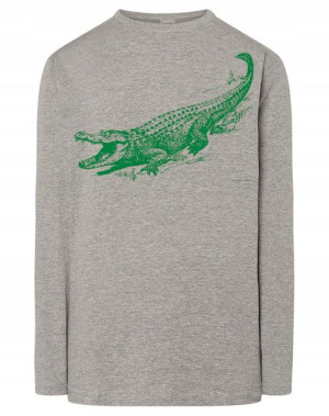 Longsleeve męski nadruk ZWIERZĘ ALIGATOR r.S
