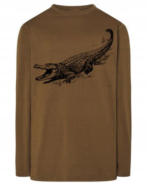 Longsleeve męski nadruk ZWIERZĘ ALIGATOR r.XS