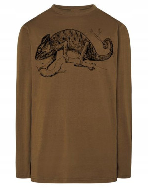 Longsleeve męski nadruk zwierzę KAMELEON r.M