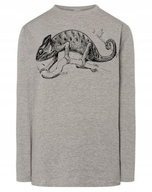 Longsleeve męski nadruk zwierzę KAMELEON r.M