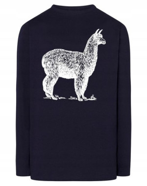 Longsleeve męski nadruk zwierzę LAMA r.M