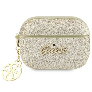 Etui Guess GUAP2GLGSHD Apple AirPods Pro 2 cover złoty/gold Glitter Flake 4