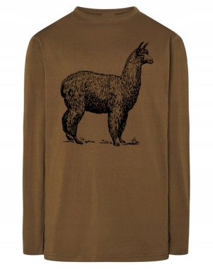 Longsleeve męski nadruk zwierzę LAMA r.XS