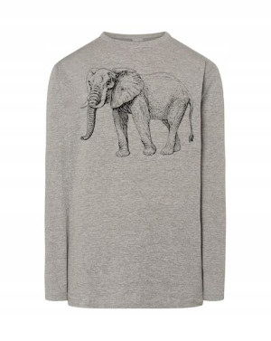 Longsleeve męski nadruk Zwierzę SŁOŃ r.5XL