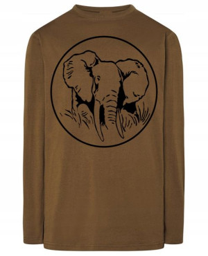 Longsleeve męski nadruk ZWIERZĘ SŁOŃ r.L