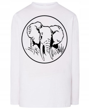 Longsleeve męski nadruk ZWIERZĘ SŁOŃ r.S