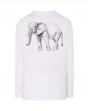 Longsleeve męski nadruk Zwierzę SŁOŃ r.XXL