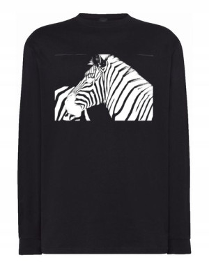 Longsleeve męski nadruk ZWIERZĘ ZEBRA r.4XL