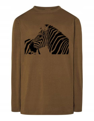 Longsleeve męski nadruk ZWIERZĘ ZEBRA r.M