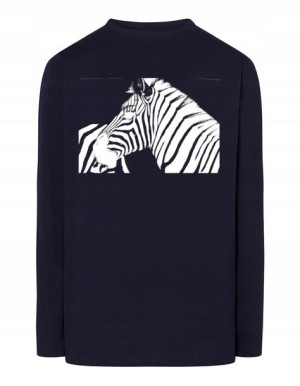 Longsleeve męski nadruk ZWIERZĘ ZEBRA r.XS