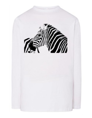 Longsleeve męski nadruk ZWIERZĘ ZEBRA r.XXL