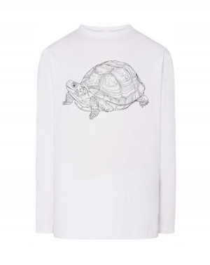 Longsleeve męski nadruk zwierzę ŻÓŁW r.L