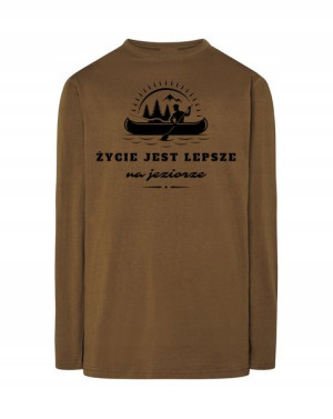 Longsleeve męski nadruk Życie na JEZIORZE r.L