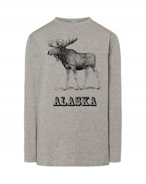 Longsleeve męski nadruk ŁOŚ ALASKA r.5XL