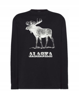 Longsleeve męski nadruk ŁOŚ ALASKA r.L