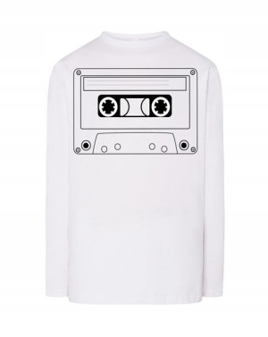 Longsleeve męski RETRO nadruk KASETA r.M