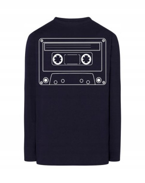 Longsleeve męski RETRO nadruk KASETA r.XS