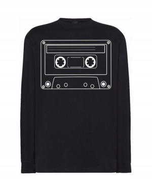 Longsleeve męski RETRO nadruk KASETA r.XS