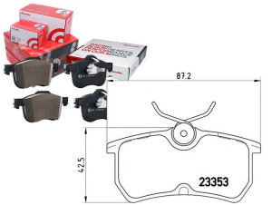 Klocki Hamulcowe Ford Focus 98-04 Tył Brembo