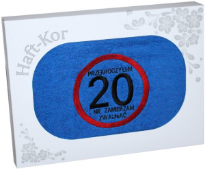 Ręcznik 70x140 Z Haftem Na Prezent 20 Urodziny