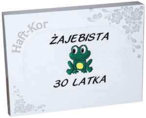 Ręcznik 70x140 Z Haftem Na Prezent 30 Urodziny