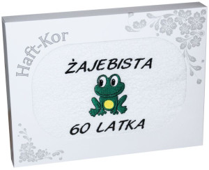 Ręcznik 70x140 Z Haftem Na Prezent 60 Urodziny