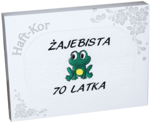 Ręcznik 70x140 Z Haftem Na Prezent 70 Urodziny