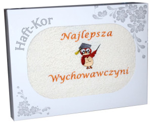 Ręcznik 70x140 Z Haftem Prezent Dzień Nauczyciela
