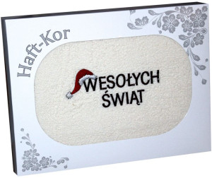 Ręcznik 70x140 Z Haftem Na Prezent Wesołych Świąt