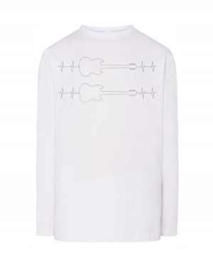 Longsleeve MUZYCZNY nadruk EKG GITARA r.4XL