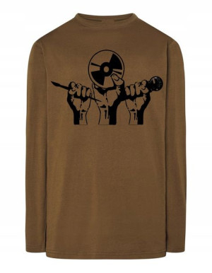 Longsleeve muzyczny nadruk Plyta Mikrofon r.M
