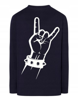 Longsleeve muzyczny nadruk ręka Rock’n Roll r.5XL