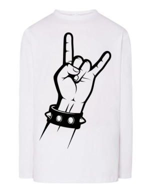 Longsleeve muzyczny nadruk ręka Rock’n Roll r.S