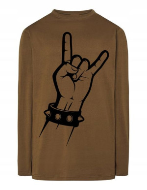 Longsleeve muzyczny nadruk ręka Rock’n Roll r.XL
