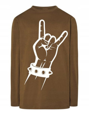 Longsleeve muzyczny nadruk ręka Rock’n Roll r.XS