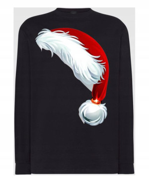 Longsleeve nadruk Czapka Mikołaja R.XS
