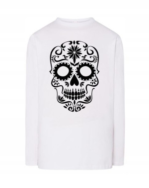 Longsleeve nadruk CZASZKA Dia de Muertos r.XL