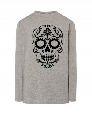 Longsleeve nadruk CZASZKA Dia de Muertos r.XS